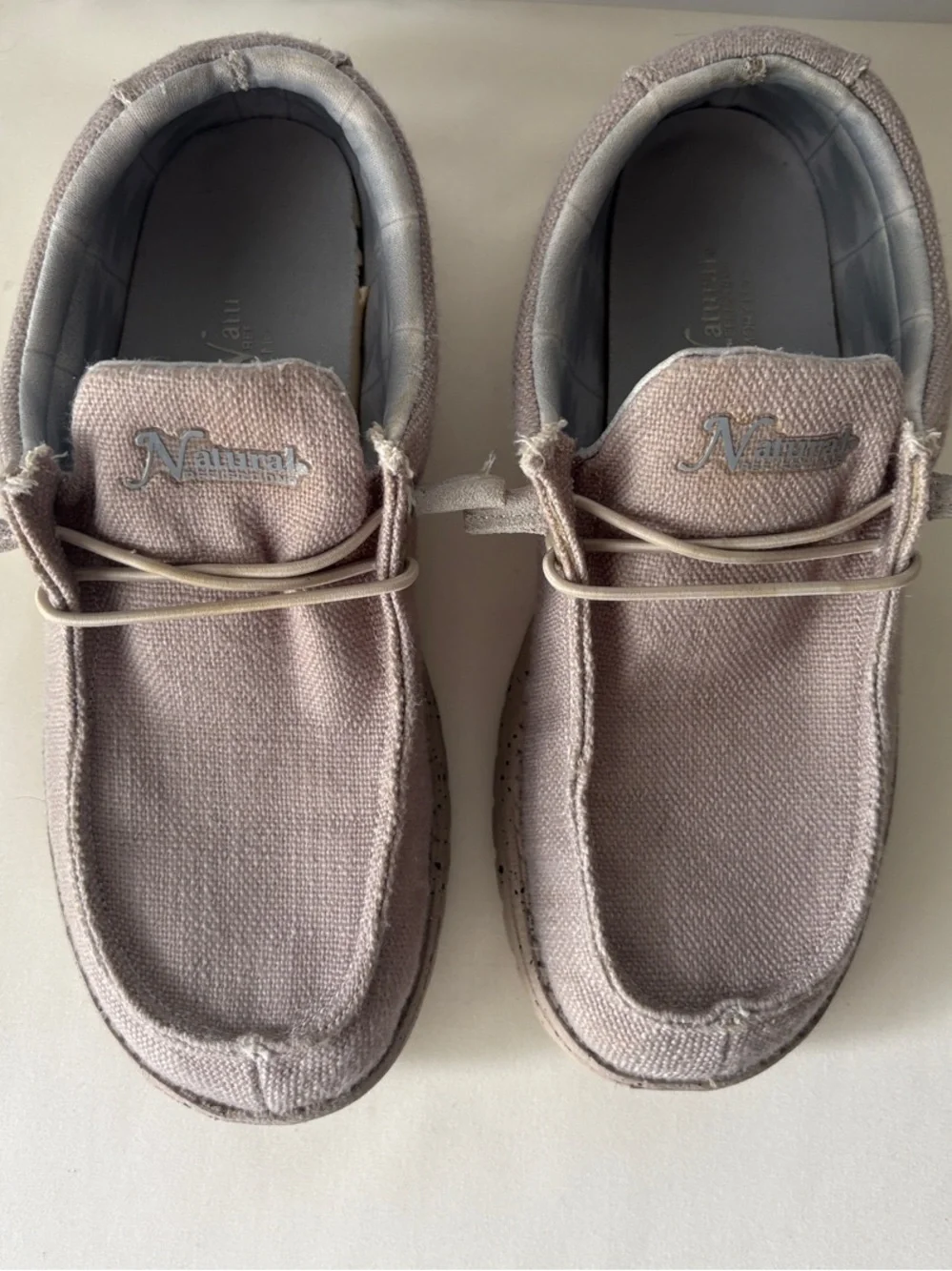 Natural Reflections Women's Beige Canvas Loafers